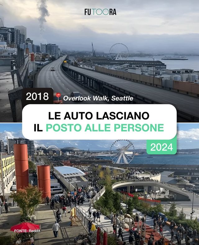 Le auto lasciano il posto alle persone. La Overlook Walk di Seattle
